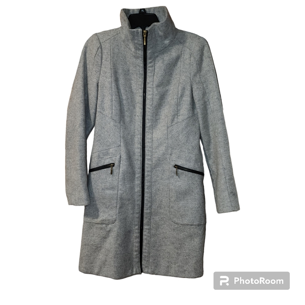 Zara Basic Large Grey Wool Jacket - image 2